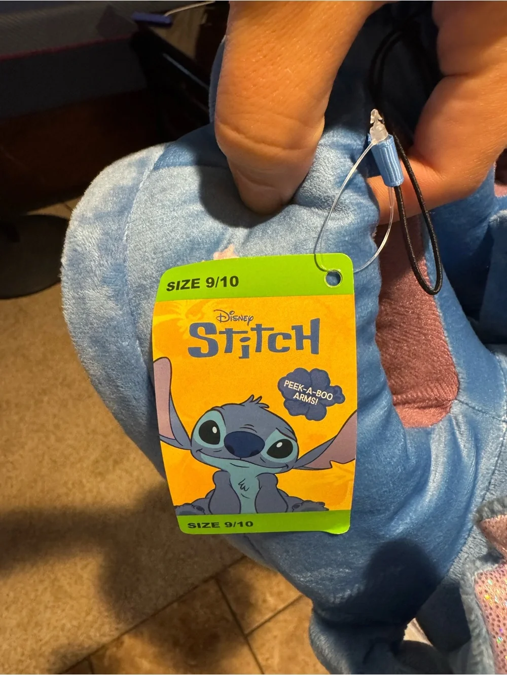 Disney Blue Stitch Plush Slippers for Kids - Character Footwear